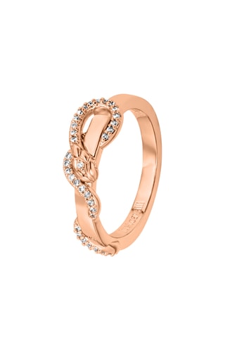 Ring van Verguld Roségoud - Zirkonia’s
