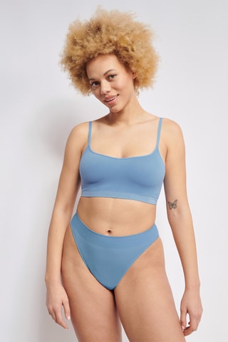 Tanga taille haute Ever Infused - Bleu clair