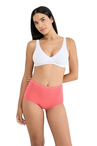 4 shortys taille haute Basics - Corail et rose