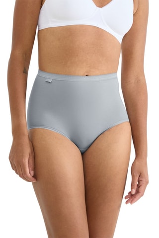 4 shortys taille haute Basics - Gris clair et bleu clair