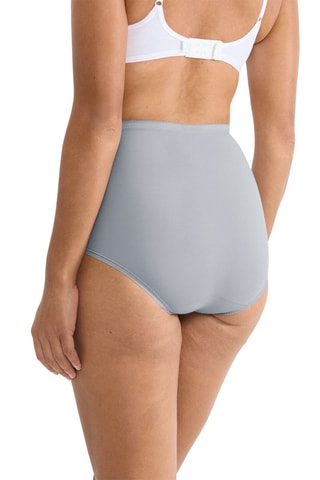 4 shortys taille haute Basics - Gris clair et bleu clair