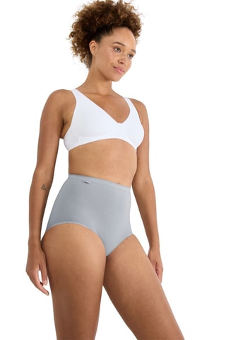 4 shortys taille haute Basics - Gris clair et bleu clair