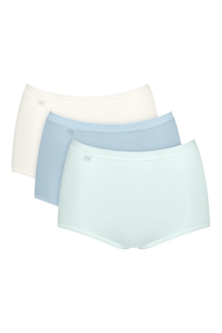3 shortys taille haute Basics - Bleu clair