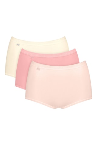 3 shortys taille haute Basics - Rose