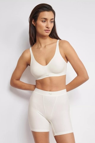 Panty en coton biologique taille haute Ever Ease - Blanc 