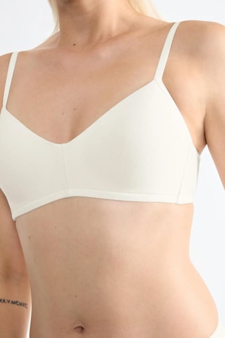 Soutien-gorge push-up en coton biologique Go Casual - Blanc