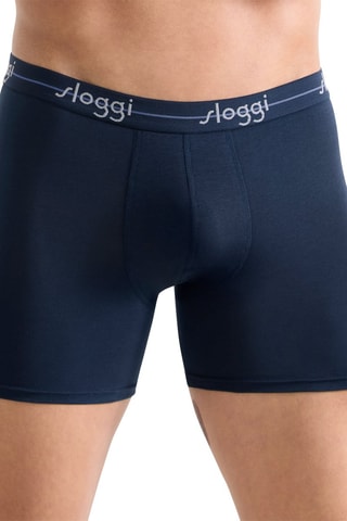 2 boxers Start - Bleu marine et bordeaux