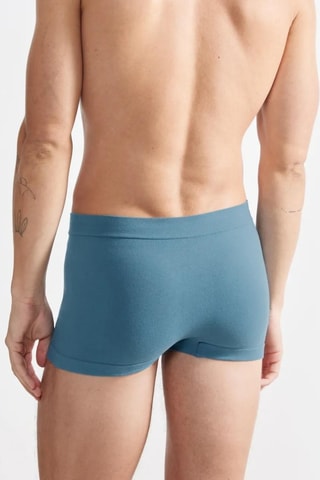 2 boxers en coton biologique GO Smooth - Bleu marine et bleu canard
