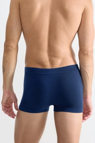 2 boxers en coton biologique Go Smooth - Bleu marine