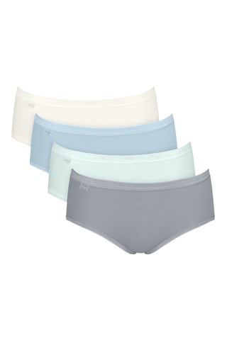 4 culottes Basic+ Midi - Gris, bleu, vert et blanc