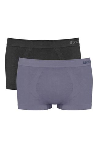 2 boxers GO Smooth - Noir et gris