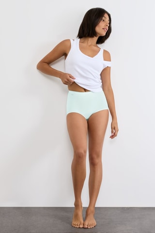 Culotte taille haute Basic H Maxi - Vert clair
