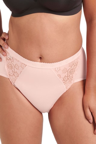3 culottes taille haute Chic Midi - Blanc, rose clair et rose