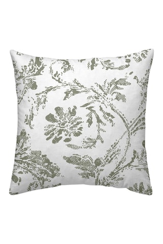 Taie d'oreiller en coton 78 fils/cm² Chella - Vert et blanc