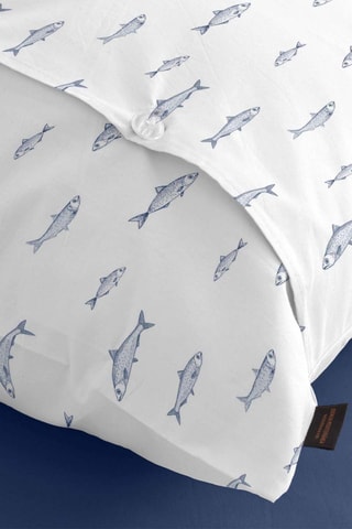 Taie d'oreiller en satin de coton 157 fils/cm² Tamarit - Bleu cobalt