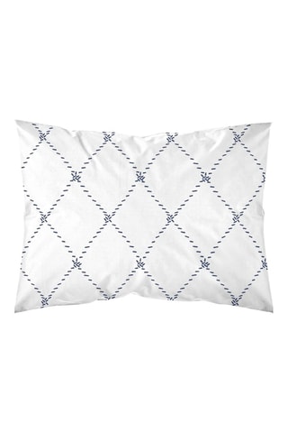 Taie d'oreiller en satin de coton 157 fils/cm² Benicàssim - Bleu marine