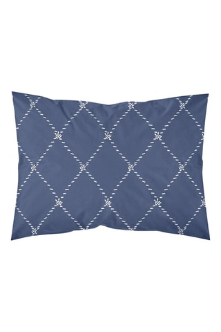 Taie d'oreiller en satin de coton 157 fils/cm² Benicàssim - Bleu marine