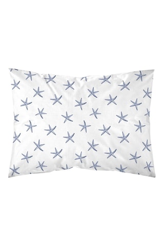 Taie d'oreiller en satin de coton 157 fils/cm² Blanes - Bleu cobalt
