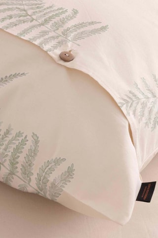 Taie d'oreiller en satin de coton 157 fils/cm² Biar - Beige et vert
