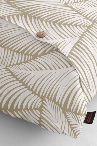 Taie d'oreiller en satin de coton 157 fils/cm² Nijar Green - Vert et blanc