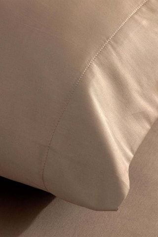 Taie d'oreiller en satin de coton 157 fils/cm² - Grège