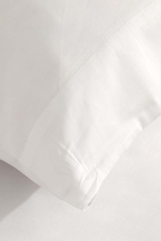Taie d'oreiller en satin de coton 157 fils/cm² - Blanc