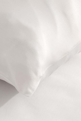 Taie d'oreiller en satin de coton 157 fils/cm² - Blanc