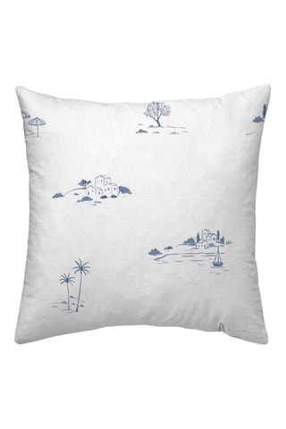 Taie d'oreiller en percale de coton 79 fils/cm² Mareny - Bleu et blanc