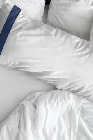 Taie d'oreiller en percale de coton 79 fils/cm² Portitxol - Bleu
