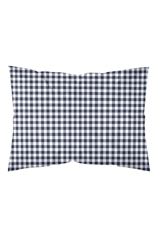 Taie d'oreiller en percale de coton 79 fils/cm² Calafat - Bleu marine