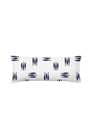 Taie d'oreiller en coton 78 fils/cm² Oropesa - Blanc et bleu