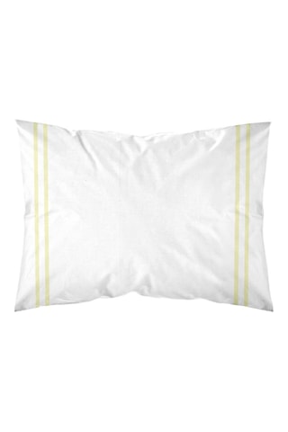 Taie d'oreiller en percale de coton 79 fils/cm² Oliva - Jaune