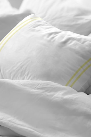 Taie d'oreiller en percale de coton 79 fils/cm² Oliva - Jaune