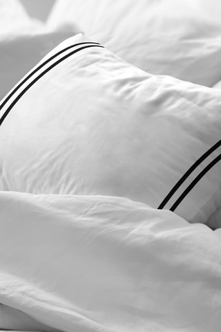 Taie d'oreiller en percale de coton 79 fils/cm² Oliva Negro - Noir