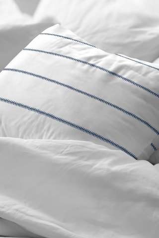 Taie d'oreiller en percale de coton 79 fils/cm² Piles - Bleu