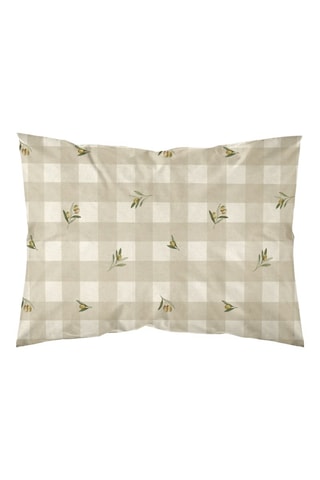 Taie d'oreiller en percale de coton 79 fils/cm² Sella - Beige