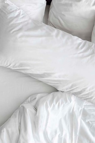 Taie d'oreiller en percale de coton 79 fils/cm² Optico - Blanc
