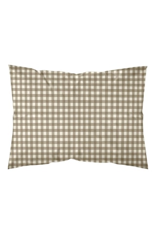 Taie d'oreiller en percale de coton 79 fils/cm² Aielo - Marron
