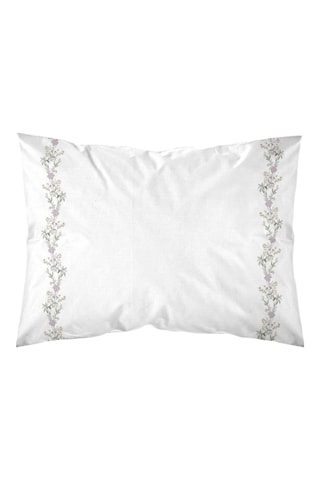Taie d'oreiller en percale de coton 79 fils/cm² Castalla - Blanc