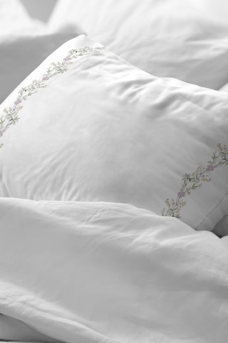 Taie d'oreiller en percale de coton 79 fils/cm² Castalla - Blanc