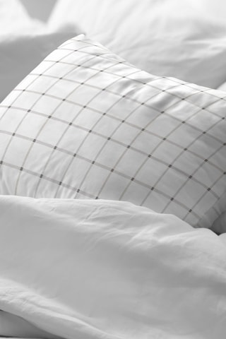 Taie d'oreiller en percale de coton 79 fils/cm² Daimus - Gris