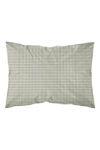 Taie d'oreiller en percale de coton 79 fils/cm² Aielo Verde Pequeño - Vert