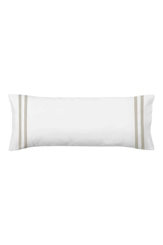 Taie d'oreiller en percale de coton 79 fils/cm² Oliva - Beige