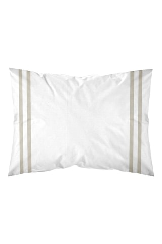 Taie d'oreiller en percale de coton 79 fils/cm² Oliva - Beige