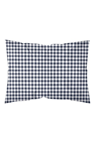 Taie d'oreiller en percale de coton 79 fils/cm² Calafat - Bleu marine