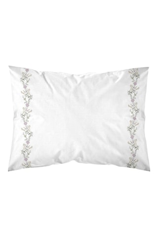 Taie d'oreiller en percale de coton 79 fils/cm² Castalla - Blanc