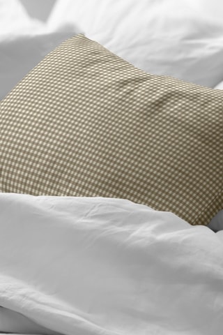 Taie d'oreiller en percale de coton 79 fils/cm² Aielo - Marron
