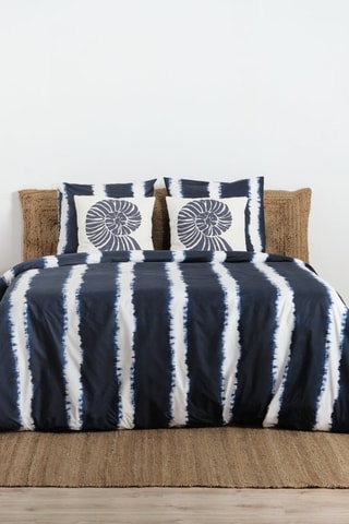 Housse de couette en coton 78 fils/cm² Caimari - Bleu et blanc