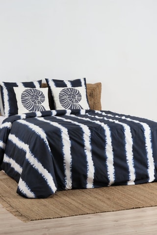 Housse de couette en coton 78 fils/cm² Caimari - Bleu et blanc