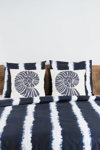 Housse de couette en coton 78 fils/cm² Caimari - Bleu et blanc